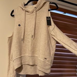 Hollister small cut out shoulder hoodie sweatshirt